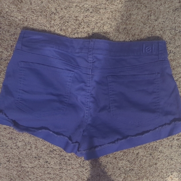 Women's Purple Denim Shorts - Picture 2 of 4